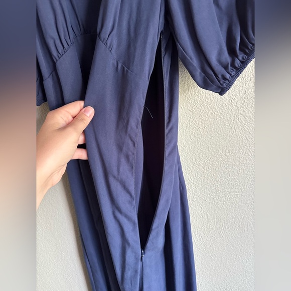 Chelsea & Violet Navy Short Sleeve Button Dress - Picture 5 of 6